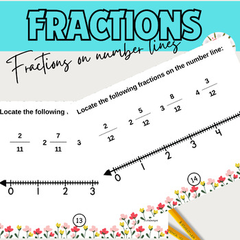Preview of STAAR Math Fraction on a Number Line Activity Centers Printable Worksheet
