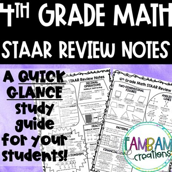 Preview of STAAR Math Review - 4th Grade