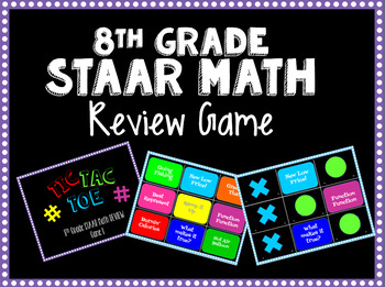 Preview of STAAR Math Review Game - 8th Grade