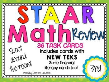 STAAR Math Review Grade 3-Task Cards Around the Room | TpT