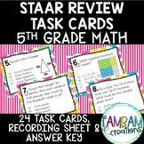STAAR Math Review Task Cards - 5th Grade