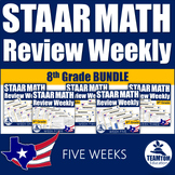 STAAR Math Review Weekly | Grade 8 (BUNDLE)