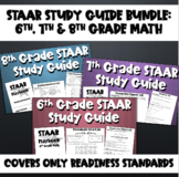 STAAR Math Study Guide Bundle (6th, 7th & 8th)