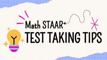 Preview of STAAR Math Test Taking Skills 3rd Grade