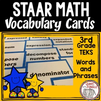 Preview of STAAR Mathematics Vocabulary 3rd Grade | Test Prep