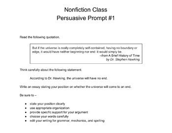 Preview of STAAR Persuasive Writing Unit