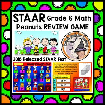 Preview of STAAR REVIEW GAME 6th grade Math 2018 Released TEST Interactive Powerpoint + KEY