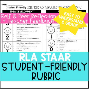 Preview of STAAR RLA Extended & Short Constructed Response ECR & SCR Rubrics