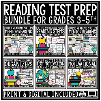 Reading Test Prep 3rd Grade 4th Grade Reading Comprehension Passages & Questions