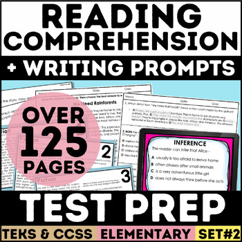 Preview of STAAR Reading Paired Passages with ECR Writing Prompt Game Stems Boot Camp