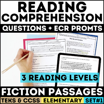 Preview of STAAR Reading Comprehension Passages, Questions & ECR: Fiction 3rd 4th 5th Grade