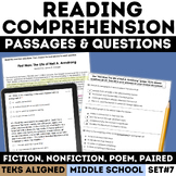 Reading Comprehension Passages with Multiple Choice 6th 7t