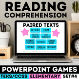 Reading Comprehension Games PowerPoint ELA Test Prep 3rd 4