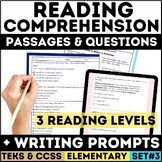 STAAR 3rd 4th 5th Grade Reading Comprehension Passages & Q
