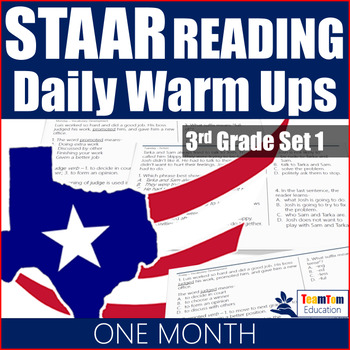 Preview of STAAR Reading Daily Warm Ups 3rd Grade #1