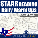 STAAR Reading Daily Warm Ups 5th and 6th Grade [Set #2]
