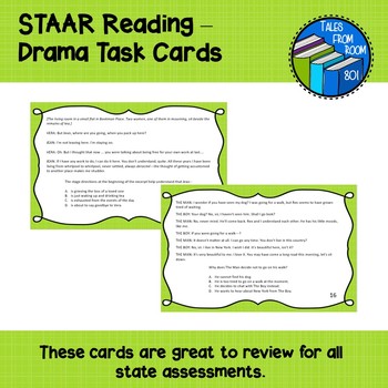 Preview of STAAR Reading - Drama Task Cards