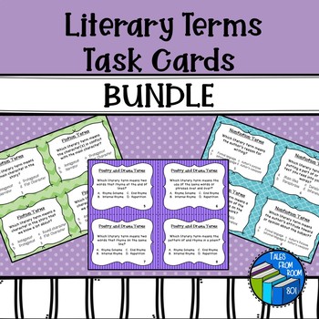 Preview of STAAR Reading Literary Terms - Task card BUNDLE
