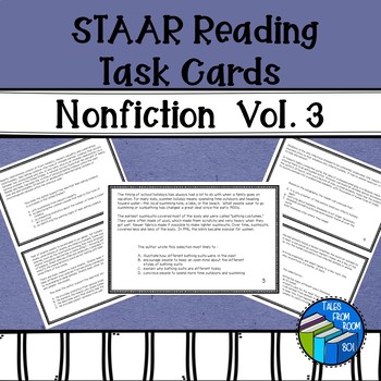 Preview of STAAR Reading - Nonfiction - Expository Task Cards - Volume 3