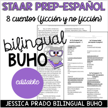 Preview of STAAR Reading Prep Spanish Paired Passages with Comprehension Questions