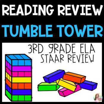 Preview of STAAR Reading Review Tumble Tower Blocks
