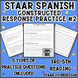 STAAR Spanish Reading ECS SCR 3rd to 5th Set #2
