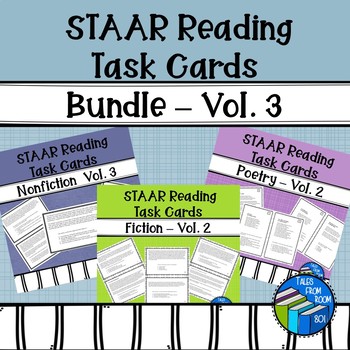 Preview of STAAR Reading - Task Card - Bundle - Fiction, Nonfiction and Poetry