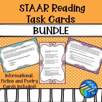 Preview of STAAR Reading Task Cards - Bundle