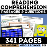 6th 7th 8th Grade Reading Comprehension Passages Multiple 