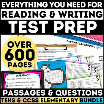 Preview of STAAR ELA Reading Test Prep Passages with Comprehension Questions 3rd 4th 5th Gr