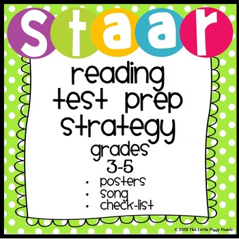 Preview of STAAR Reading Test Prep Posters + Song {Grades 3-5}