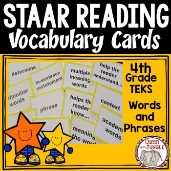 Preview of STAAR Reading Vocabulary 4th Grade | Test Prep