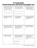 STAAR Reference Chart Scavenger Hunt - 8th Grade | Test Pr