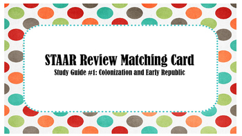 Preview of STAAR Review Matching Card #1