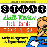 STAAR Review Task Cards: Multi-Step Strip Diagrams & Equat