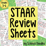 Science Doodle - STAAR Science Doodles Review Test Prep Sheets