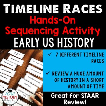 US History Timeline Races: Sequencing Activity Great for STAAR Review!