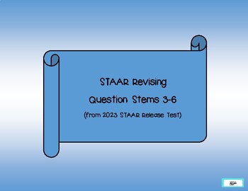 Preview of STAAR Revising Question Stems for 3-6 Grades