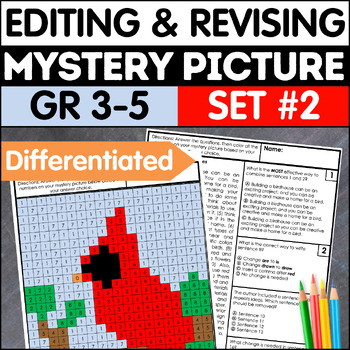 Preview of STAAR Revising and Editing Practice Mystery Picture for 3rd 4th 5th Grade