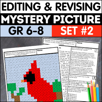 Preview of STAAR Revising and Editing Practice Mystery Picture for 6th 7th 8th Grade