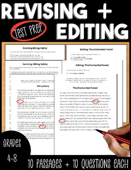 Preview of STAAR Revising and Editing Test Prep: Grades 4-8