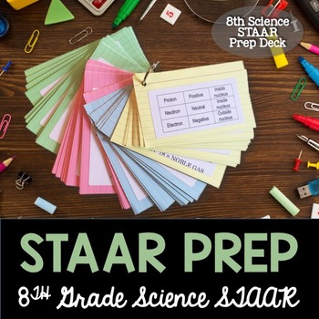 Preview of STAAR Science Prep - 8th Grade Flash Card Review and Test Prep