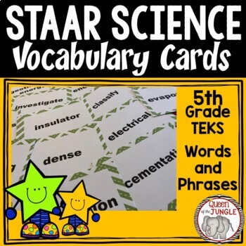 Preview of STAAR Science Vocabulary 5th Grade | Test Prep