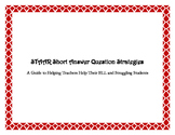 STAAR Short Answer Questions: Intensive Scaffolding