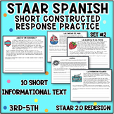 STAAR Spanish Reading SCR | 10 Mini Passages | Information