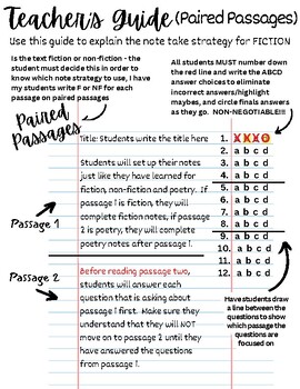 Preview of STAAR Strategies Note Taking (Fiction, Non-Fiction, Poetry, and Paired Passages)