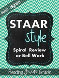 STAAR Style Spiral Review/Bell Work (TEKS Aligned) 3rd/4th Grade