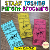 STAAR Test Taking Tips Parent Brochure editable
