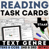 STAAR Text Genre Reading Task Cards Second & Third Grade E