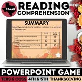STAAR Thanksgiving Football Non-Fiction Reading Comprehens